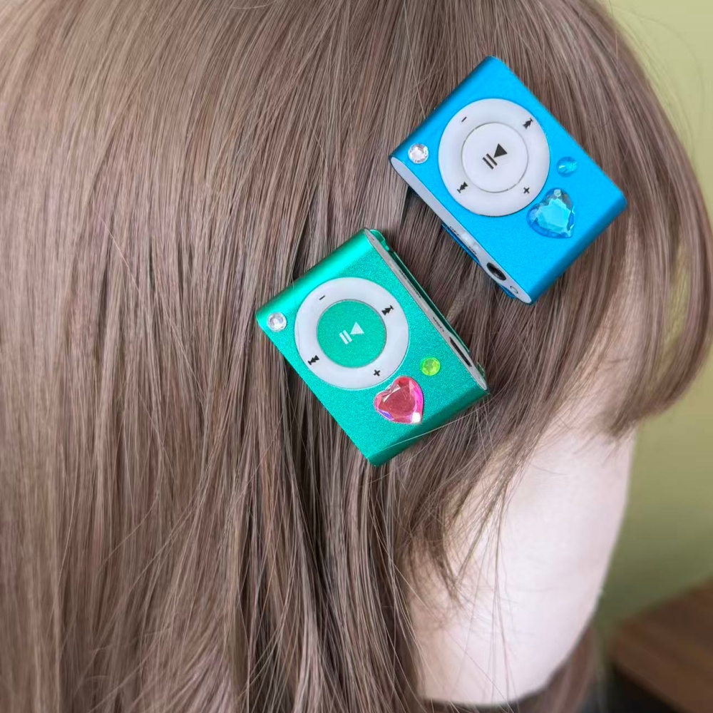 Audio Music Player - Orijinal Aşk Elmas MP3 Saç Klip